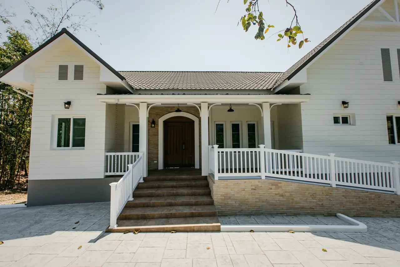 Classic white with front porch