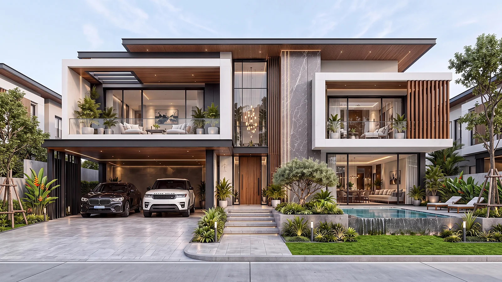 บ้านโมเดิร์นที่ออกแบบช่องเปิด ร่มเงา และระบบพลังงานให้ทำงานร่วมกัน