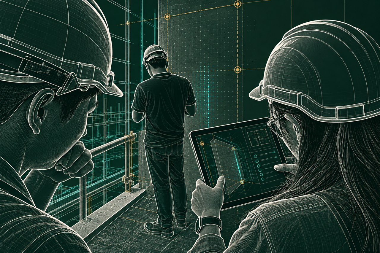 Recording site findings on a tablet