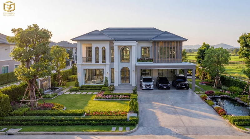 บ้านวิลโลว์พาร์ก นีโอคลาสสิก ผลงาน Greenery